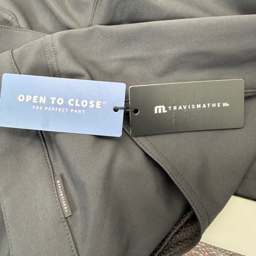 Travis Mathew Pants Mens 33 Black Open To Close 1MT435 Golf Performance Stretch - Picture 6 of 13
